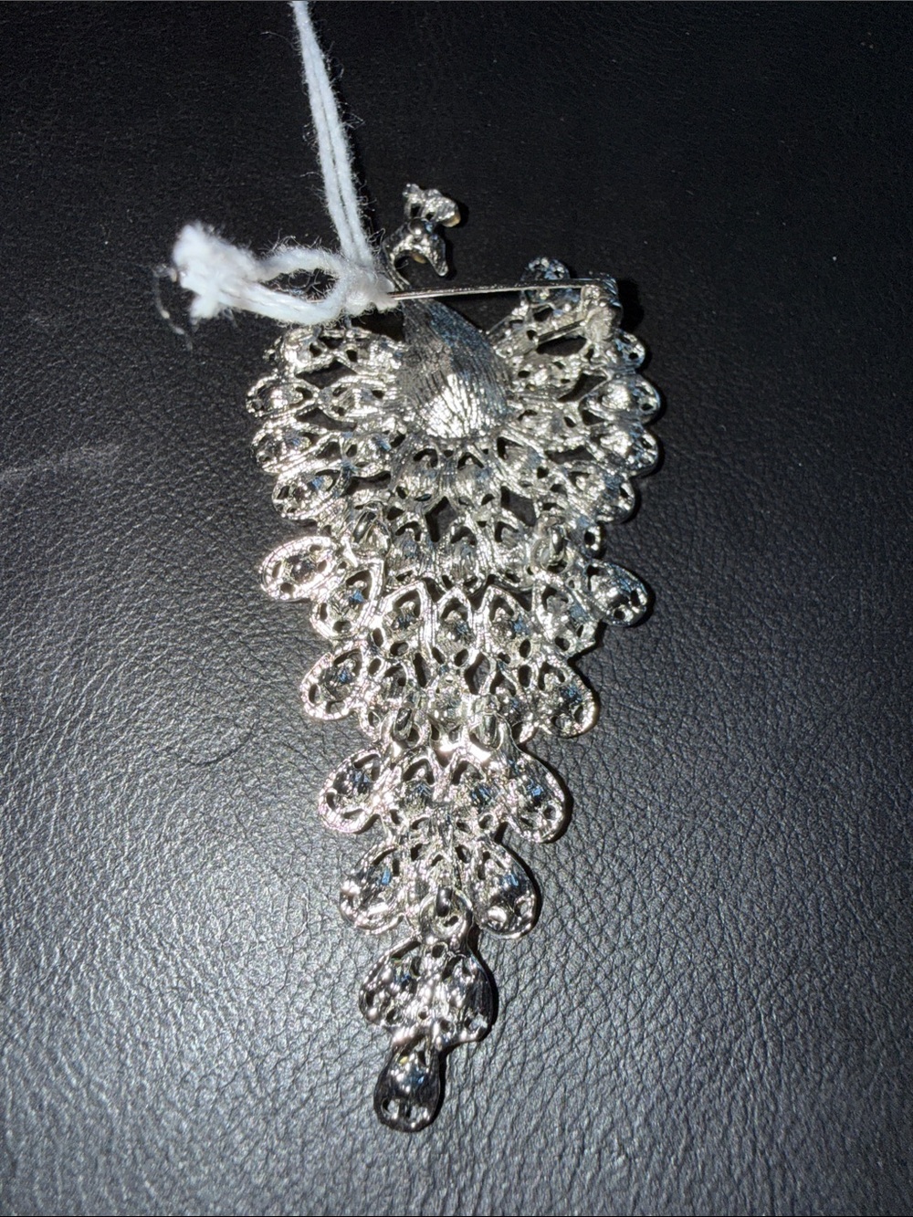 Blue Crystal Peacock Pendant Necklace - Women's Jewelry - Picture 2 of 2